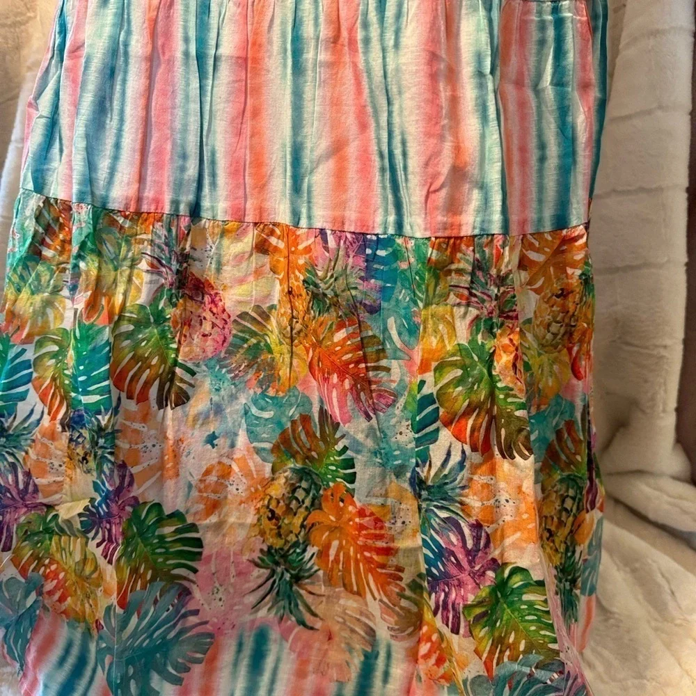 Destination 365 Long Maxi Dress. Size XS. Braided Straps. Floral. New - Picture 5 of 16